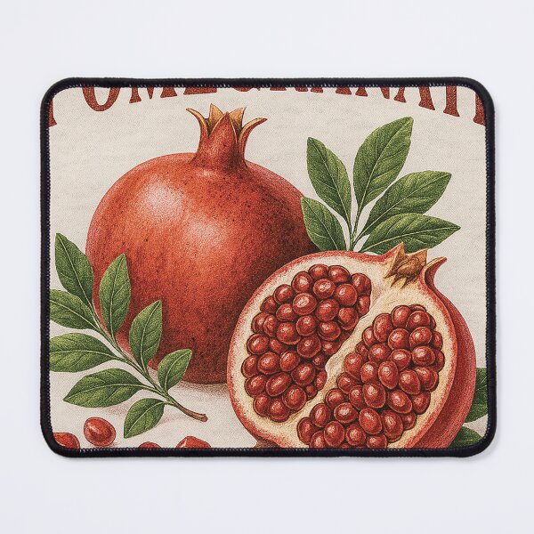Item preview, Vintage Pomegranate T-Shirt – Botanical Fruit Tee with Retro Natural Vibes designed and sold by Gold Turtle Lina.