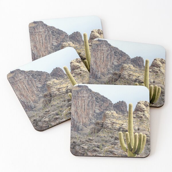 Item preview, Stunning Saguaro Cacti Cloudy Mountain Landscape designed and sold by simonjayphotos.