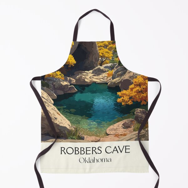 Item preview, Robbers Cave Oklahoma Vintage Poster | Sans Bois Mountains Art Print | Autumn Scenery Decor designed and sold by TuncGK.