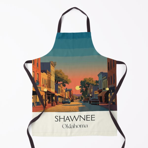 Item preview, Shawnee Oklahoma Vintage Travel Poster | Historic Downtown Art Print | Main Street Decor designed and sold by TuncGK.