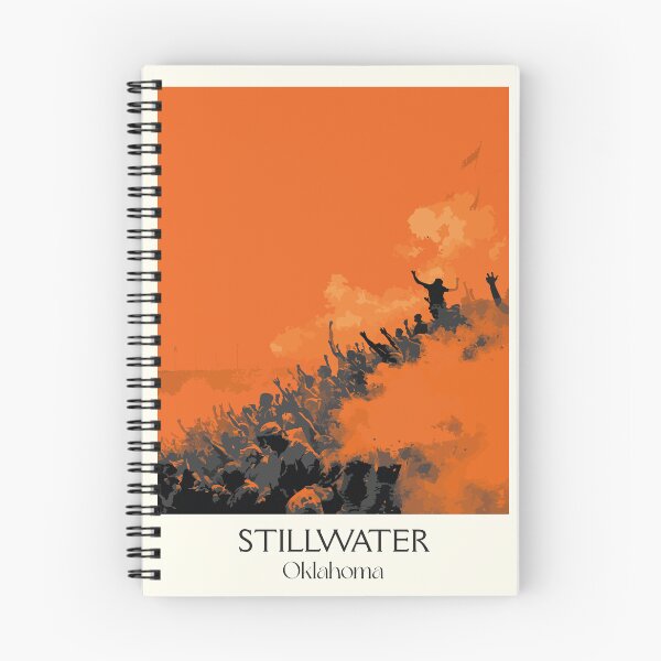 Item preview, Stillwater Oklahoma Vintage Poster | University Town Art Print | Abstract Campus Decor designed and sold by TuncGK.