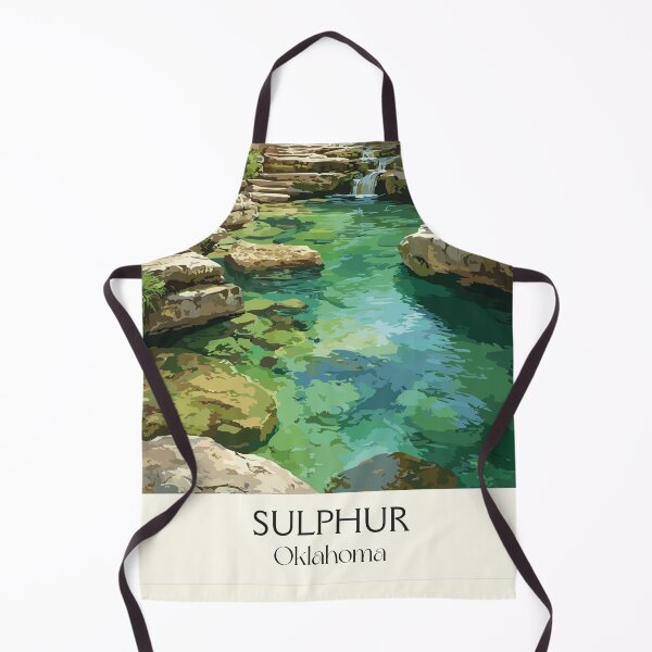 Item preview, Sulphur Oklahoma Vintage Travel Poster | Travertine Creek Art Print | Chickasaw Area Decor designed and sold by TuncGK.