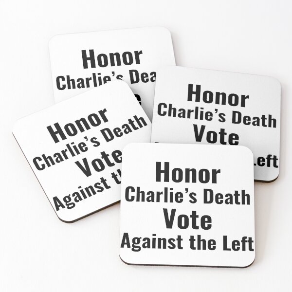 Item preview, HONOR Charlie's Death VOTE Against The Left - Black Text designed and sold by TheKnightWriter.