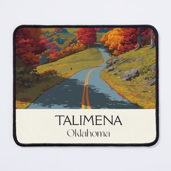 Item preview, Talimena Scenic Drive Oklahoma Vintage Poster | Ouachita Mountains Art Print | Autumn Foliage Decor designed and sold by TuncGK.
