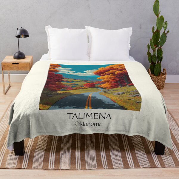 Item preview, Talimena Scenic Drive Oklahoma Vintage Poster | Ouachita Mountains Art Print | Autumn Foliage Decor designed and sold by TuncGK.