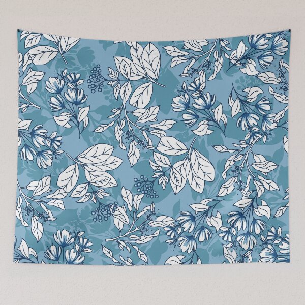Item preview, Monochrome Leaves and Branches Pattern designed and sold by Farissa Designs.