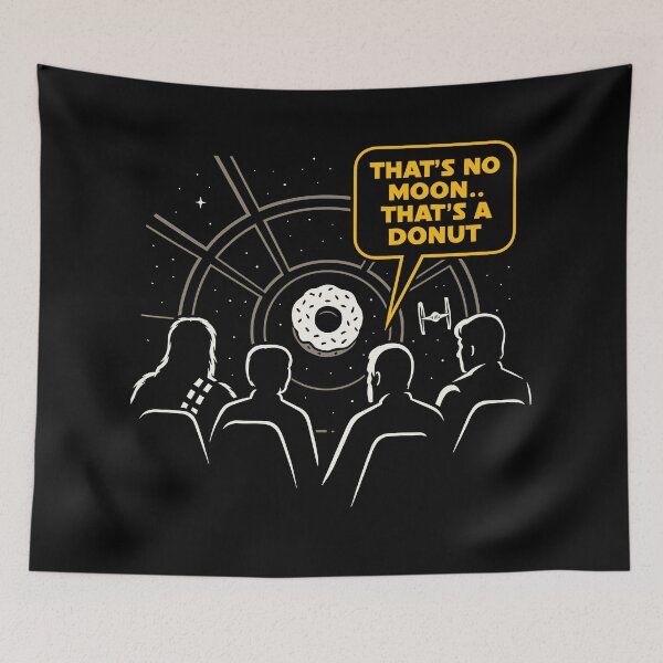 Item preview, That’s No Moon Funny Donut Tee designed and sold by pixel-overdose.