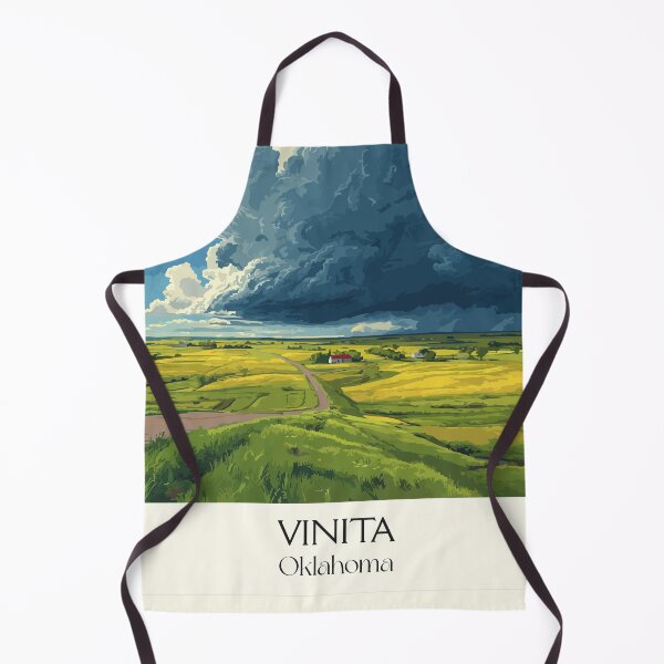 Item preview, Vinita Oklahoma Vintage Travel Poster | Prairie Storm Scenery Art Print | Route 66 Decor designed and sold by TuncGK.