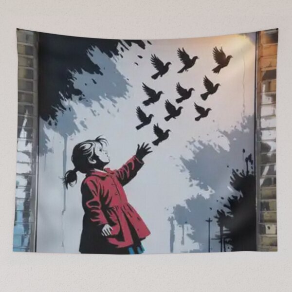 Item preview, Banksy girl ballon vintage designed and sold by martin max.