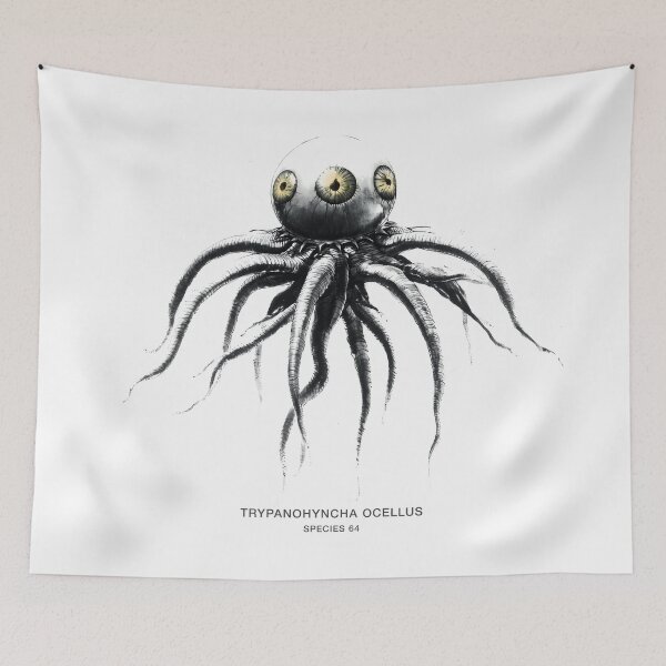 Item preview, T ocellus Alien Portrait Sumi Ink Painting designed and sold by blackdogshop.