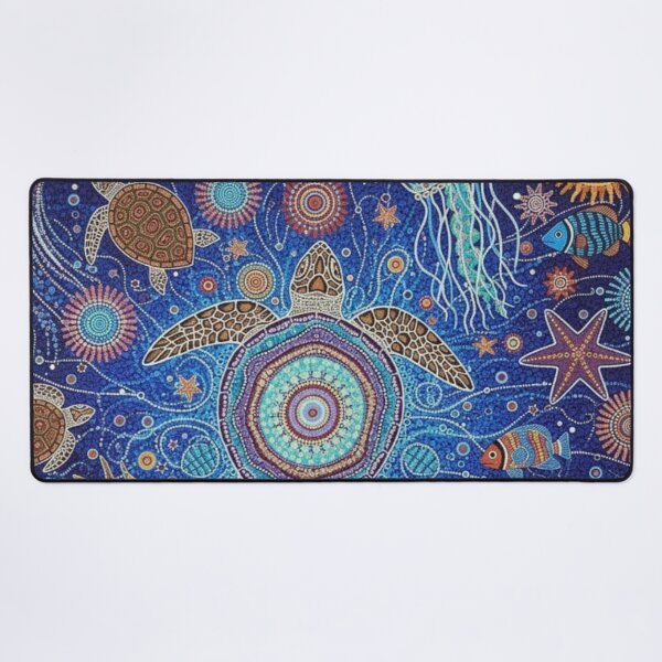 Item preview, Turtle & Coral Spirit – Vibrant Dot Art of the Sea designed and sold by Syrupulse.