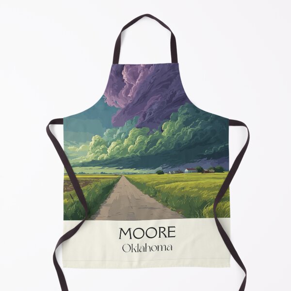 Item preview, Moore Oklahoma Vintage Travel Poster | Tornado Alley Storm Art Print | Severe Weather Decor designed and sold by TuncGK.