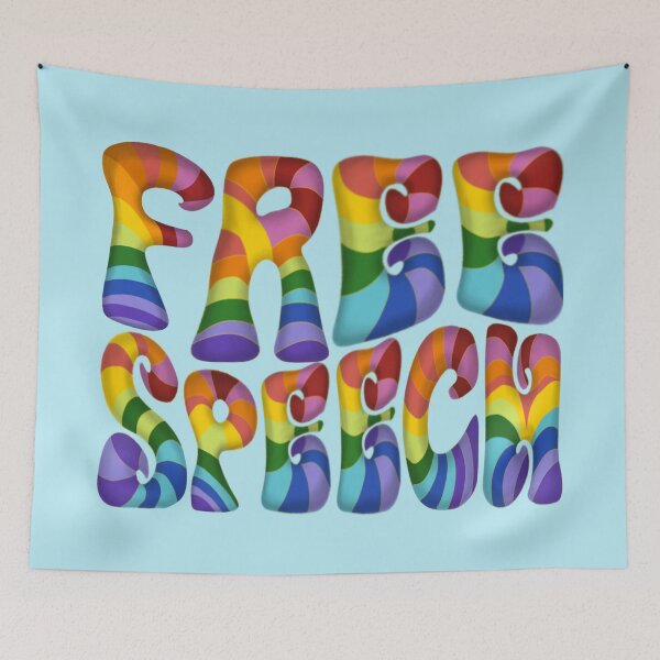 Item preview, Free Speech 3D Word Art designed and sold by Unhinged Heather.