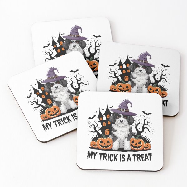 Item preview, My Trick Is a Treat | Funny Halloween Bernedoodle Dog  designed and sold by CuteDesignables.