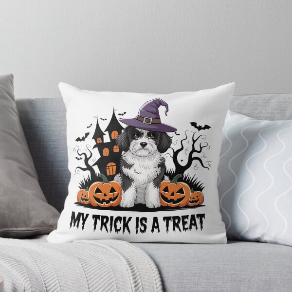 Item preview, My Trick Is a Treat | Funny Halloween Bernedoodle Dog  designed and sold by CuteDesignables.