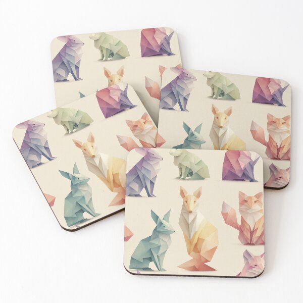 Item preview, Origami Animals Pattern – Geometric Folding Paper Design designed and sold by Meiersbeste.