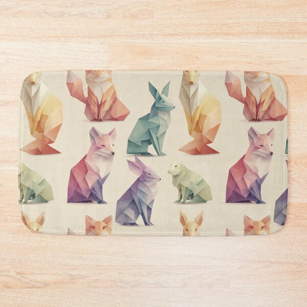 Item preview, Origami Animals Pattern – Geometric Folding Paper Design designed and sold by Meiersbeste.