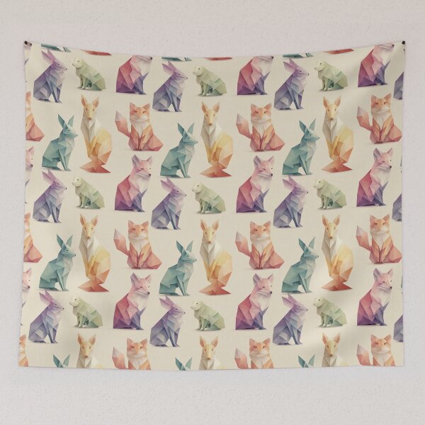 Item preview, Origami Animals Pattern – Geometric Folding Paper Design designed and sold by Meiersbeste.