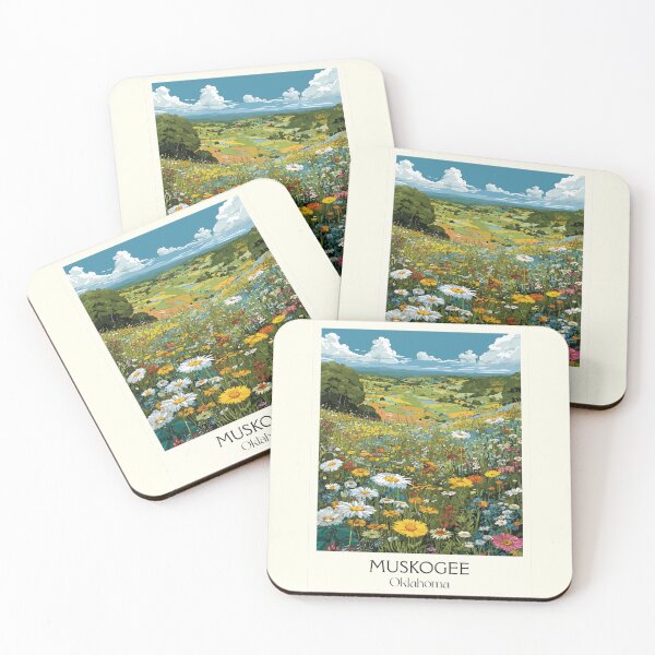 Item preview, Muskogee Oklahoma Vintage Poster | Wildflower Meadow Art Print | Honor Heights Park Decor designed and sold by TuncGK.