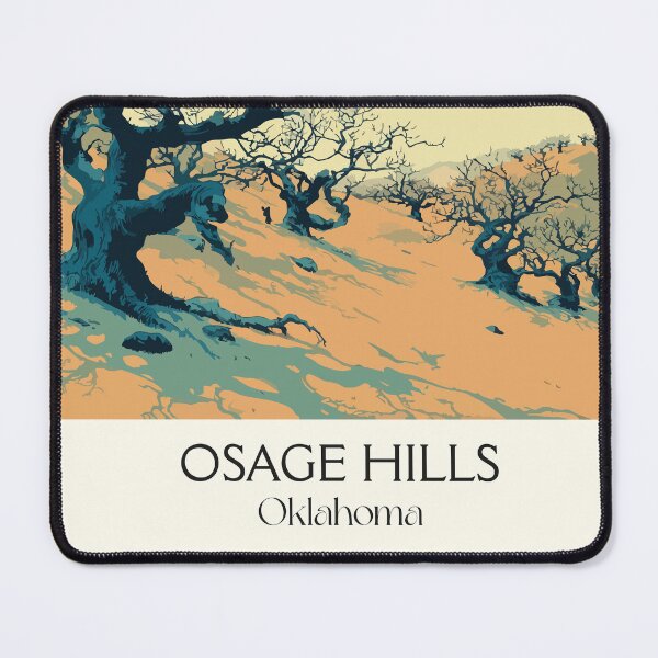 Item preview, Osage Hills Oklahoma Vintage Poster | Blackjack Oak Art Print | State Park Scenery Decor designed and sold by TuncGK.
