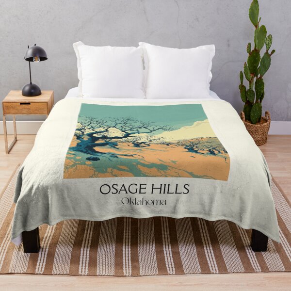 Item preview, Osage Hills Oklahoma Vintage Poster | Blackjack Oak Art Print | State Park Scenery Decor designed and sold by TuncGK.