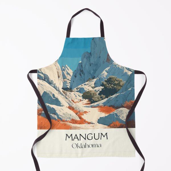 Item preview, Mangum Oklahoma Vintage Travel Poster | Quartz Mountains Art Print | Southwest OK Scenery Decor designed and sold by TuncGK.