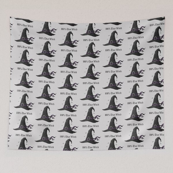 Item preview, 100% That Witch – Spooky Hat & Bats Halloween Design designed and sold by PrintandJoy.