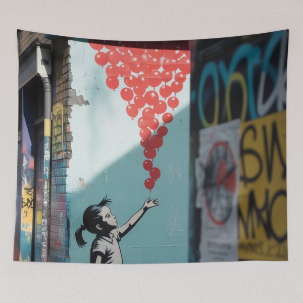Item preview, Banksy girl ballon vintage designed and sold by martin max.