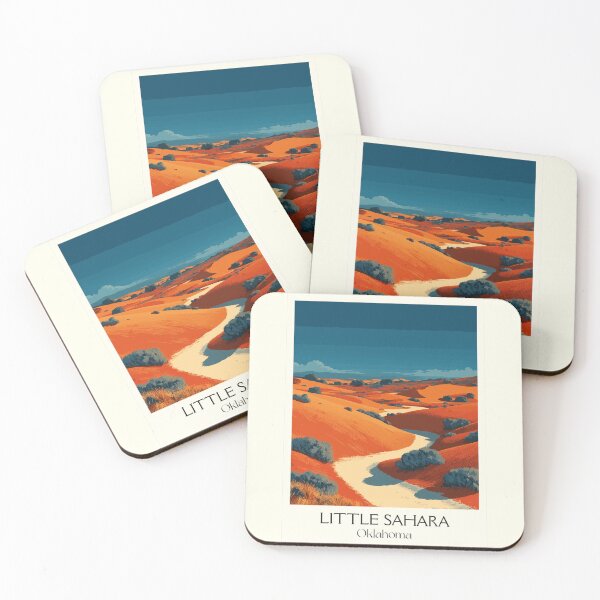 Item preview, Little Sahara Oklahoma Vintage Poster | Sand Dunes State Park Art Print | Waynoka Area Decor designed and sold by TuncGK.