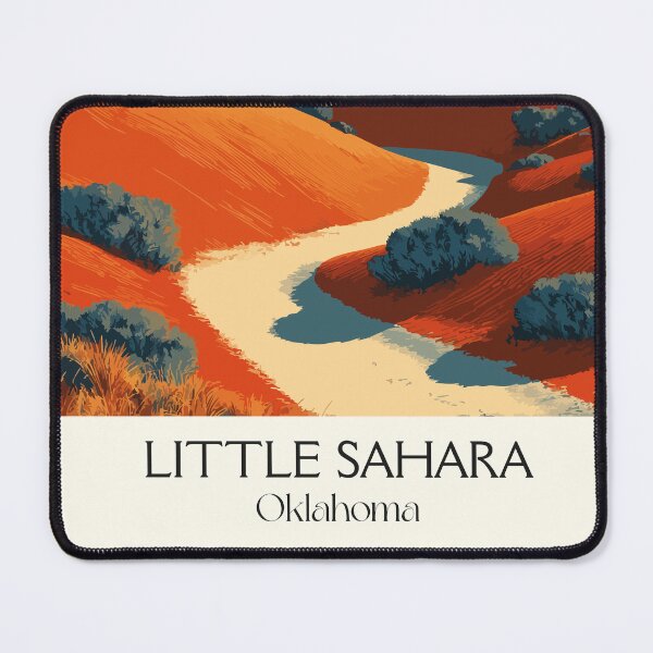 Item preview, Little Sahara Oklahoma Vintage Poster | Sand Dunes State Park Art Print | Waynoka Area Decor designed and sold by TuncGK.