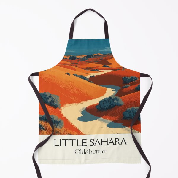 Item preview, Little Sahara Oklahoma Vintage Poster | Sand Dunes State Park Art Print | Waynoka Area Decor designed and sold by TuncGK.