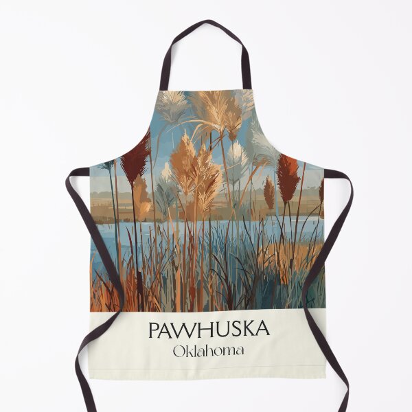 Item preview, Pawhuska Oklahoma Vintage Poster | Tallgrass Prairie Reeds Art Print | Osage County Decor designed and sold by TuncGK.