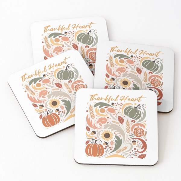 Item preview, THANKFUL HEART – Christian Autumn Quote designed and sold by Illustrated Faith.