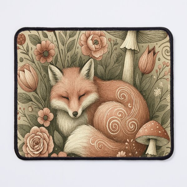 Artikelvorschau, Boho Forest Fox – Wunderliche Waldkunst mit Pilzen und Blumen entworfen und verkauft von alw951.