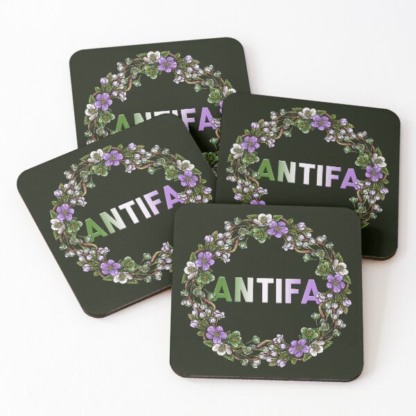 Item preview, AntiFa Wreath Genderqueer designed and sold by Art by Veya.