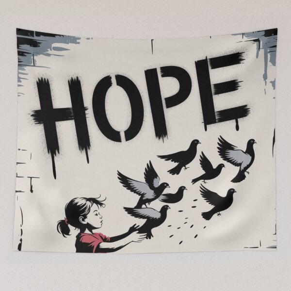 Item preview, Banksy girl hope designed and sold by martin max.