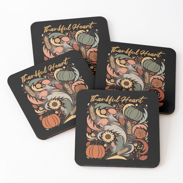 Item preview, THANKFUL HEART – Christian Autumn Quote designed and sold by Illustrated Faith.