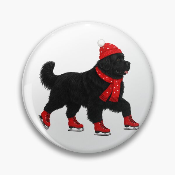 Item preview, Newfie with Red Skates designed and sold by Christine Mullis.
