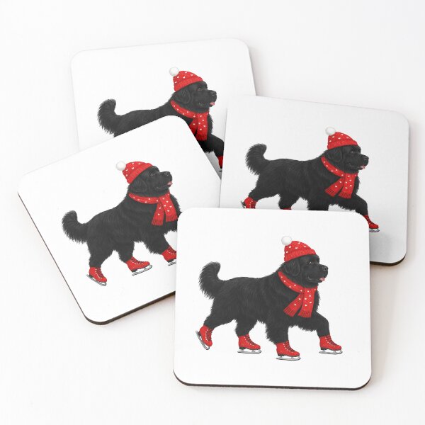 Item preview, Newfie with Red Skates designed and sold by Christine Mullis.