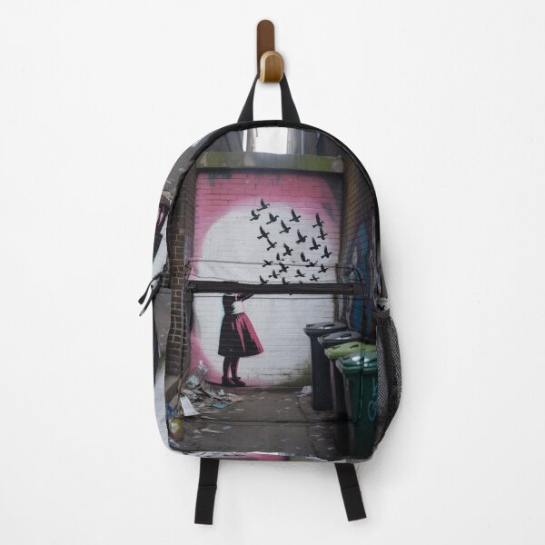 Item preview, Banksy girl flying birds peace designed and sold by martin max.
