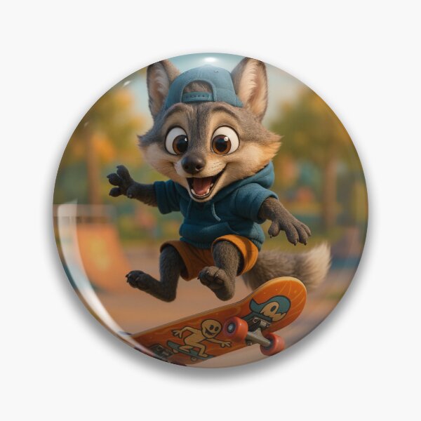 Item preview, Skater Gray Fox designed and sold by Sillytoe.