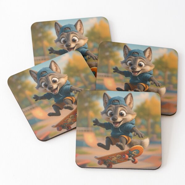 Item preview, Skater Gray Fox designed and sold by Sillytoe.