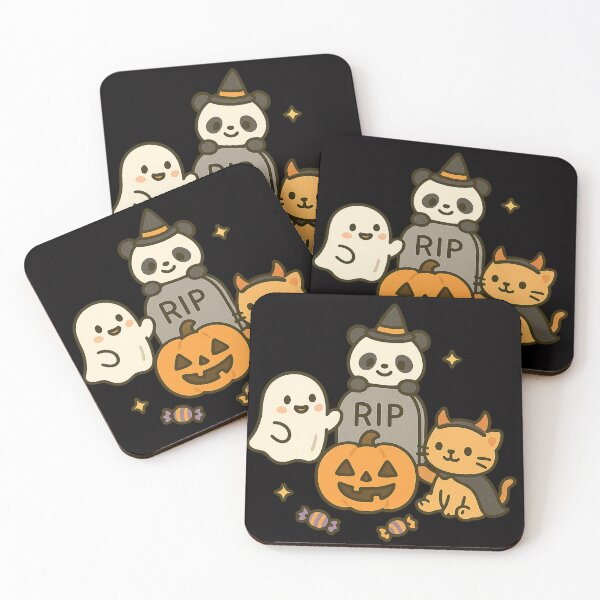 Item preview, Cute animals celebrating Halloween with pumpkin designed and sold by _Smiley_.