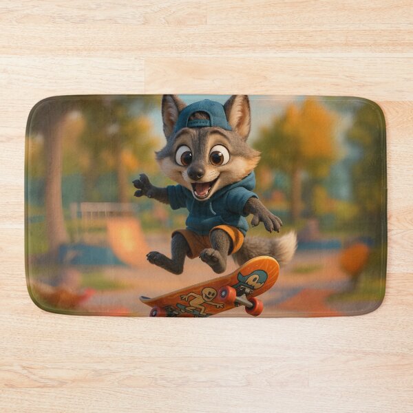 Item preview, Skater Gray Fox designed and sold by Sillytoe.