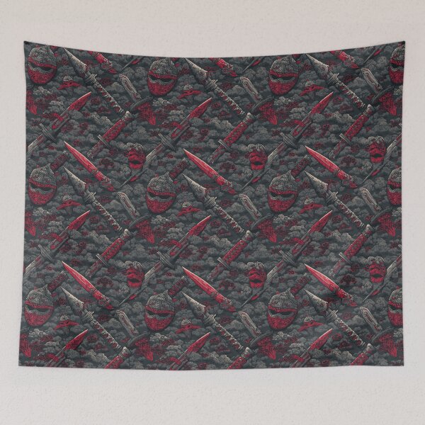 Item preview, Ninja Weapon Patterns – Katana and Shuriken Pattern designed and sold by Meiersbeste.