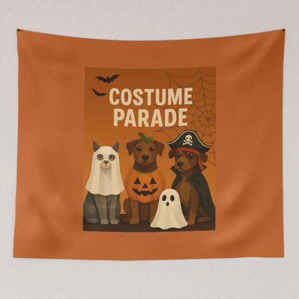 Item preview, Costume Parade – Halloween Pets on Parade designed and sold by GeoWild Designs.