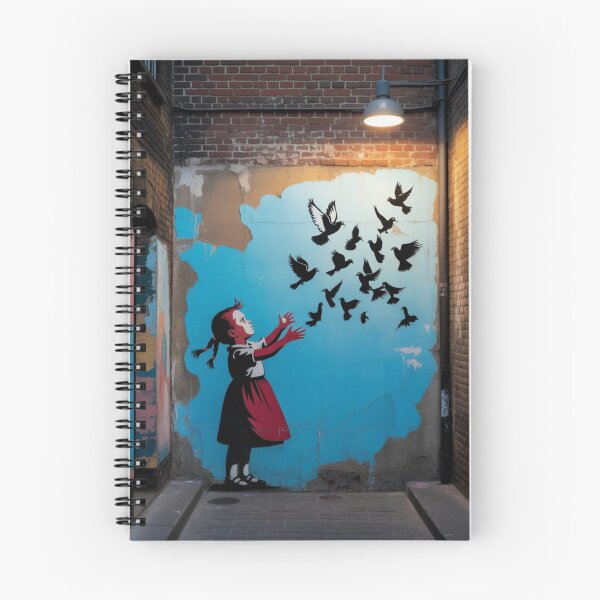 Item preview, Banksy girl flying birds peace designed and sold by martin max.