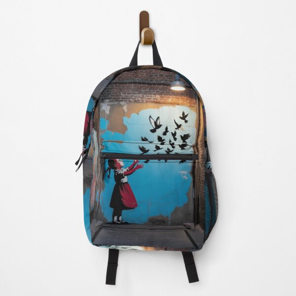 Item preview, Banksy girl flying birds peace designed and sold by martin max.