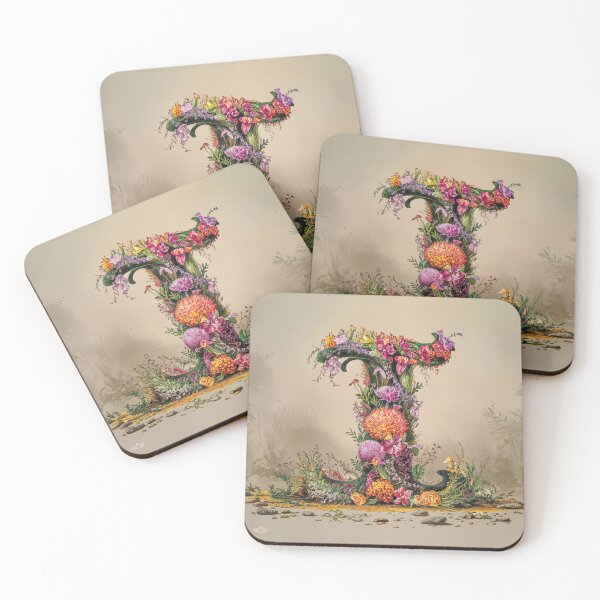 Item preview, Flower Fantasy Alphabet Letter I designed and sold by Royal Wall Whispers.