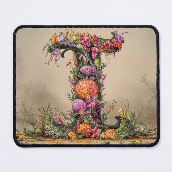 Item preview, Flower Fantasy Alphabet Letter I designed and sold by Royal Wall Whispers.